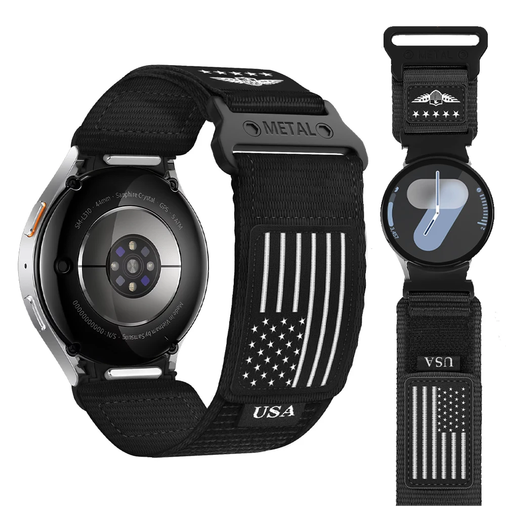 Ремешки для Samsung Galaxy watch 7/FE/5 Pro/4/6 classic 44 мм 40 мм без зазоров Прочный нейлоновый браслет Correa на запястье Galaxy watch 7 Band