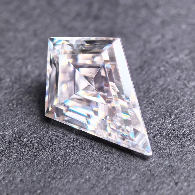 

Moissanite Stone Kite Cut D Color Special Cuting Lab Grown Charm for DIY Jewelry Making Materials Certificate