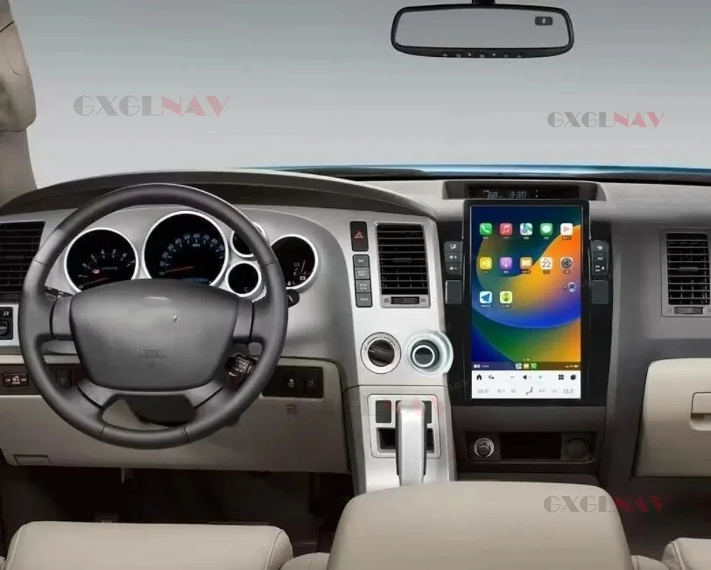 13.6 "أندرويد لتويوتا تندرا سيكويا 2007-2013 راديو السيارة مشغل وسائط متعددة رئيس وحدة ستيريو لتحديد المواقع والملاحة Carplay كوالكوم