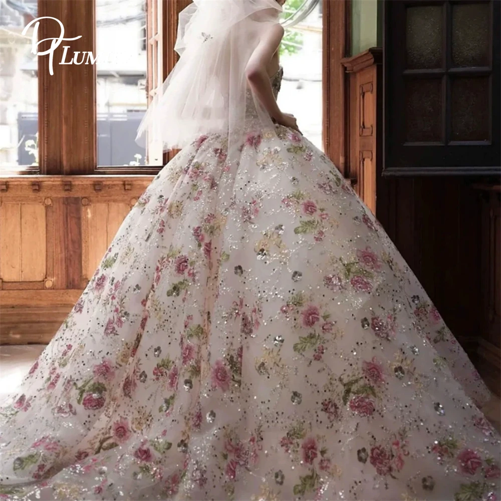 ชุดเดรสงานแต่งงานสีชมพูแชมเปญ DTLumika สำหรับผู้หญิง, ชุดราตรีทรงเอไลน์แบบไม่มีสาย, ชุดราตรียาวประดับกลิตเตอร์สำหรับงานพรอมและงานค็อกเทล