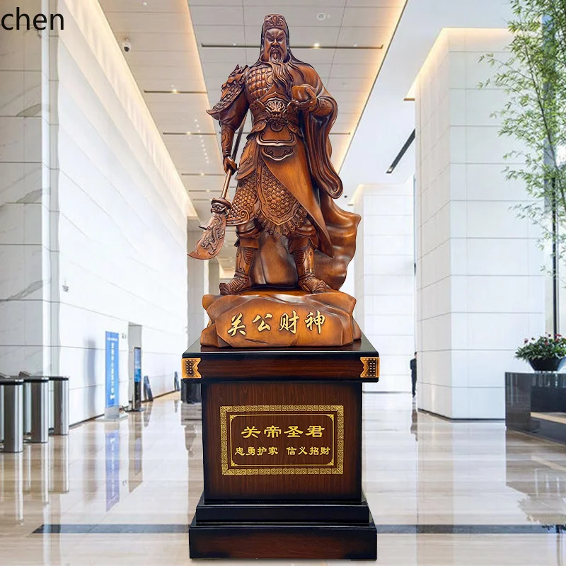ZMLLucky Landing Guan Gong Ornament Buddha Statue Home Furnishing Offering Company Opening Hotel Lobby Decoration