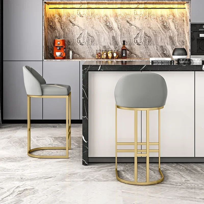 High Pink Accent Bar Stools Reception Minimalist Luxury Kitchen Counter Stools Nordic Ergonomic Cadeiras Bar Furniture