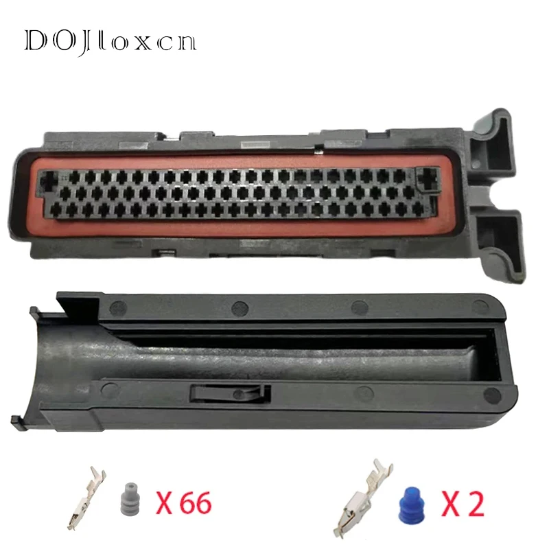 1/5/10 Sets 965051-1 68 Pin 3 Rows Female Wiring Connector TE AMP Original Socket With Terminals Sealing Rubber For Automobile