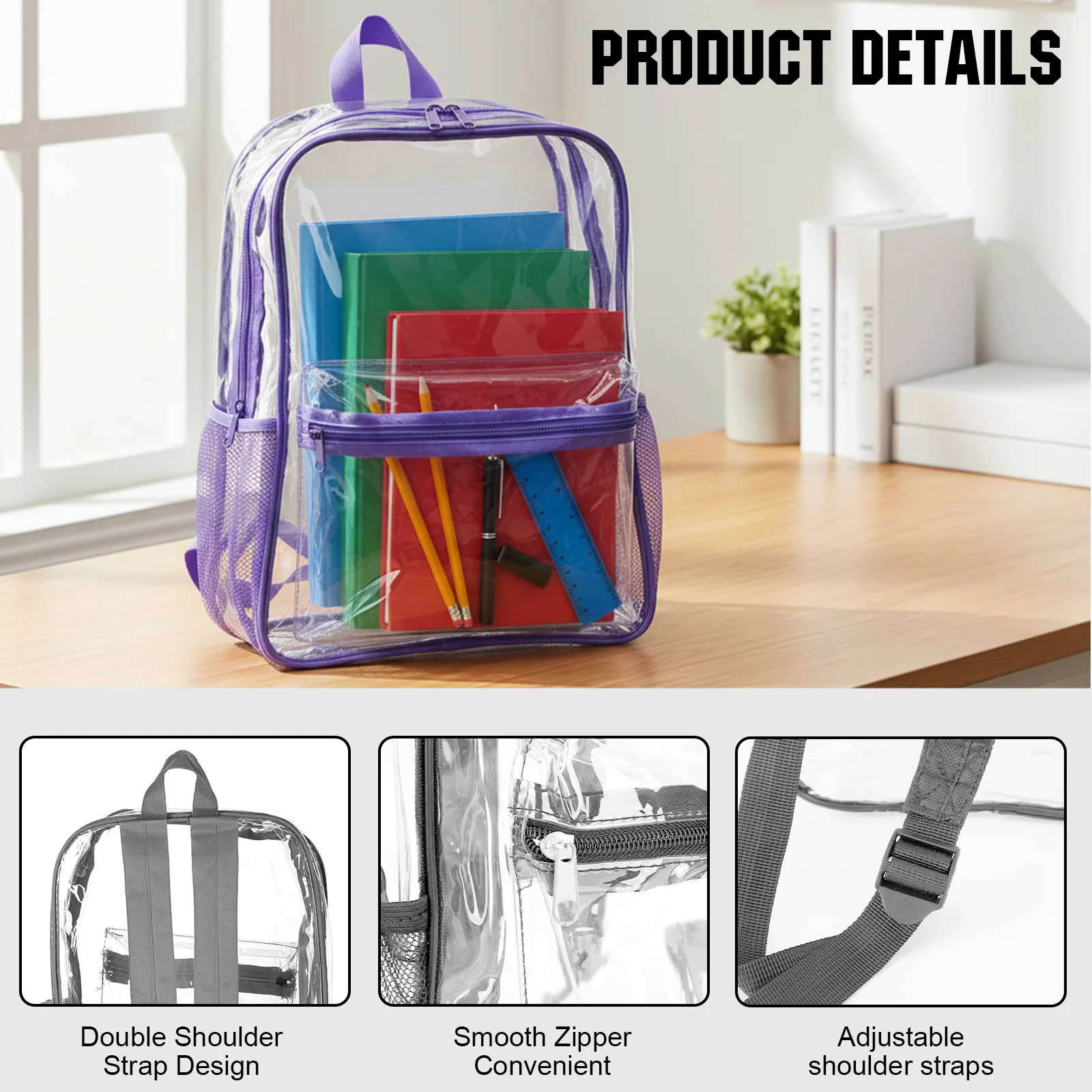 48/72 Pack Pvc Tran…