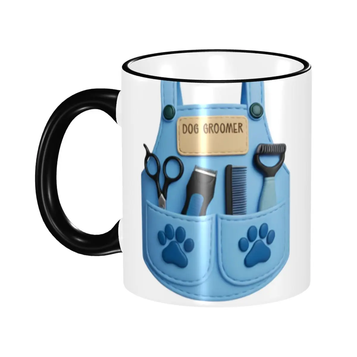 

Customized Pet Care Specialist Coffee Mugs DIY 3D Stethoscope & Heartbeat Pattern Ceramic Milk Tea Mug