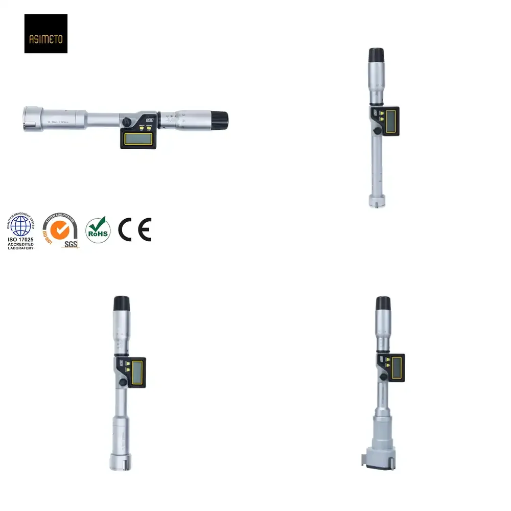 Asimeto Digital Three-Point Internal Micrometer with Measuring Range 12–16 mm and Resolution 0.00005 in / 0.001 mm