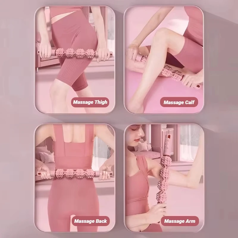 

Yoga Massage Stick And Spiked Club Massage Roller Relax Muscles In Lower Legs Back Massage Calves Thighs Quadriceps Arms Forearm