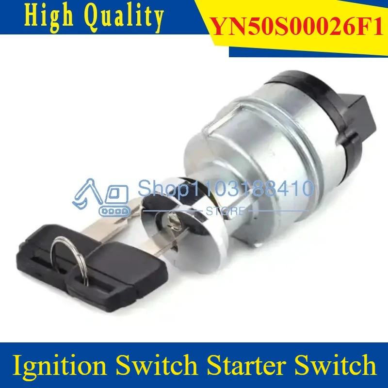 YN50S00026F1 Ignition Switch Starter Switch for Kobelco SK200-8 SK210-8 SK210-6E Excavator Spare Accessories