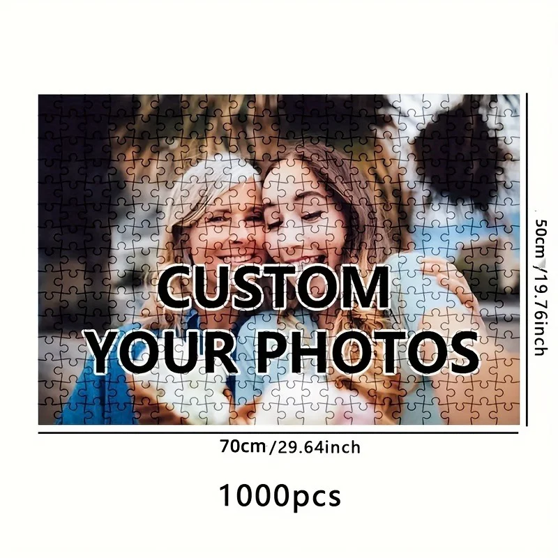 1000Pcs Custom Puzzle Upload Your Photo Advanced Skill Level - Suitable for Adults - Family Entertainment - DIY Home Decoration - and a Gift Idea to Challenge Your Brain - Adult Puzzle