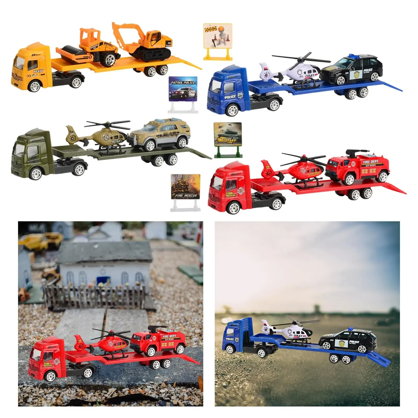 

1:64 кран-прицеп, буксирный грузовик, игрушечный автомобиль-транспортер, игрушечный сплав, литье под давлением, модель автомобиля B431