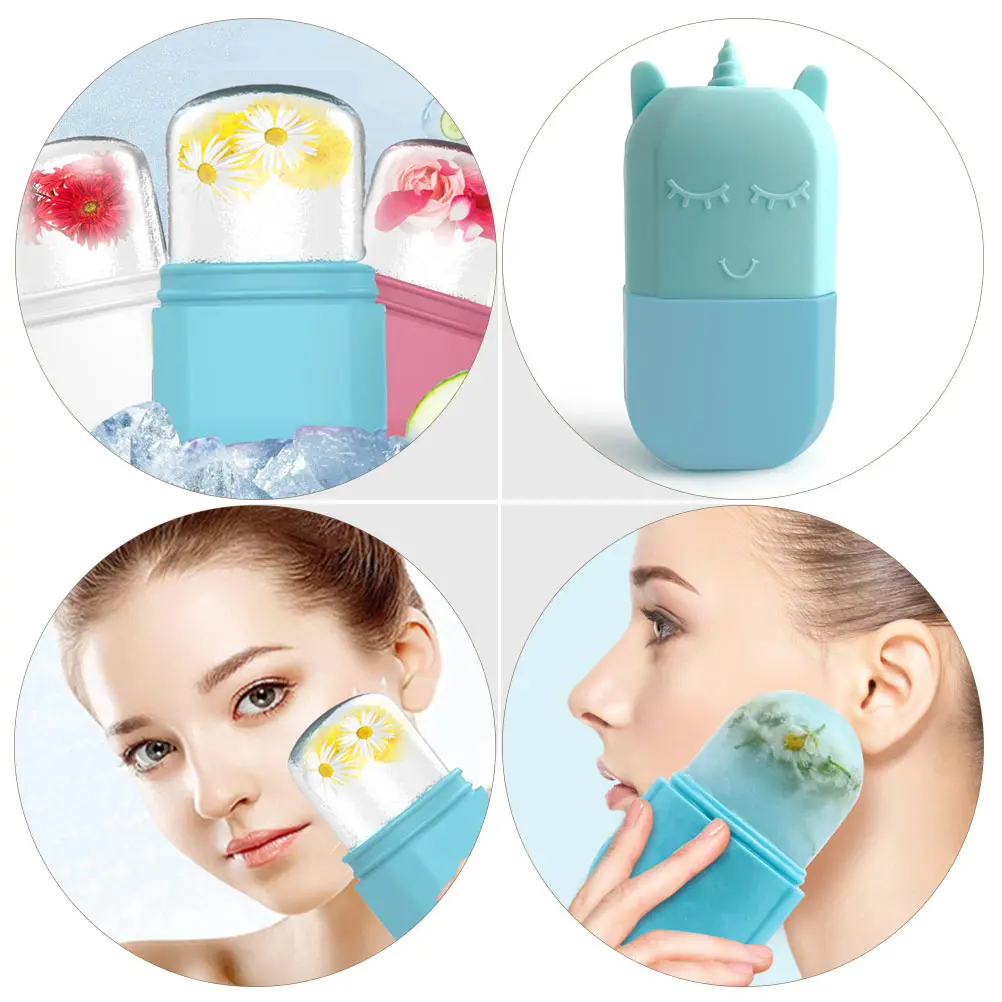 

Mini for Face Skin Cooling Puffiness Relief Silicone Facial Beauty Tool Pain Sunburn Repair Portable