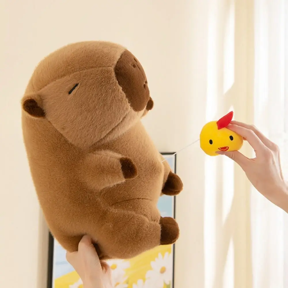 เสื้อผ้าชายหาด Capybara Plush ของเล่นฤดูร้อนว่ายน้ําวงกลม Capibara อะนิเมะ Fluffty ของเล่นการ์ตูน Capybara ตุ๊กตา Plush