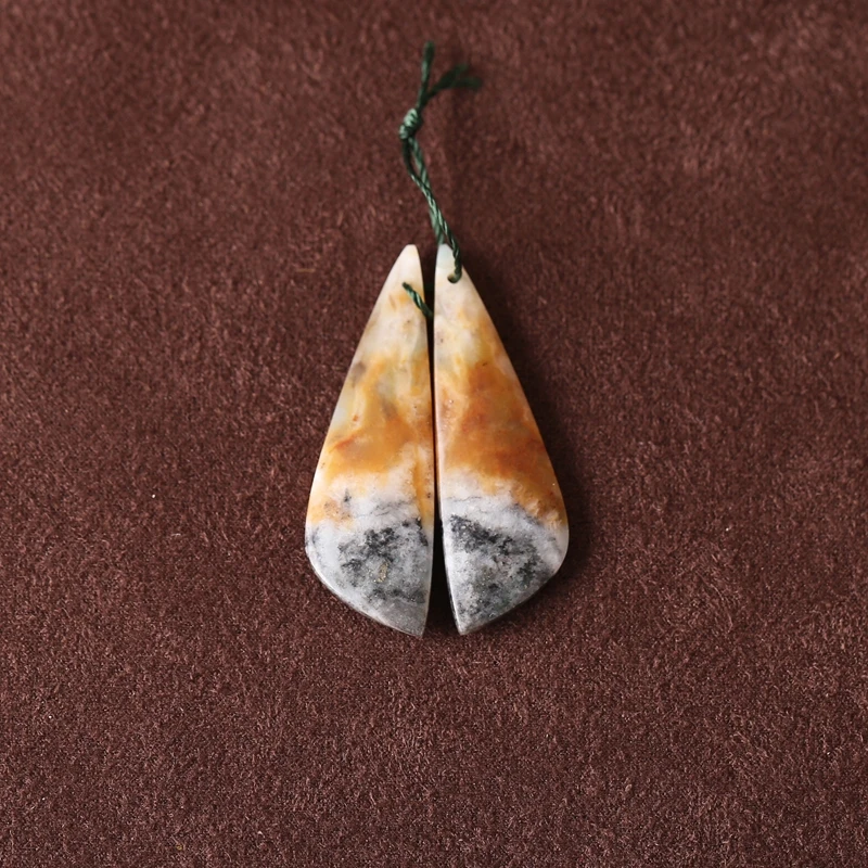 

Полудрагоценные косые треугольные серьги с натуральным амазонитом для женщин, модные бусины 40x13x4 мм, 5,3 г, элегантный ювелирный аксессуар