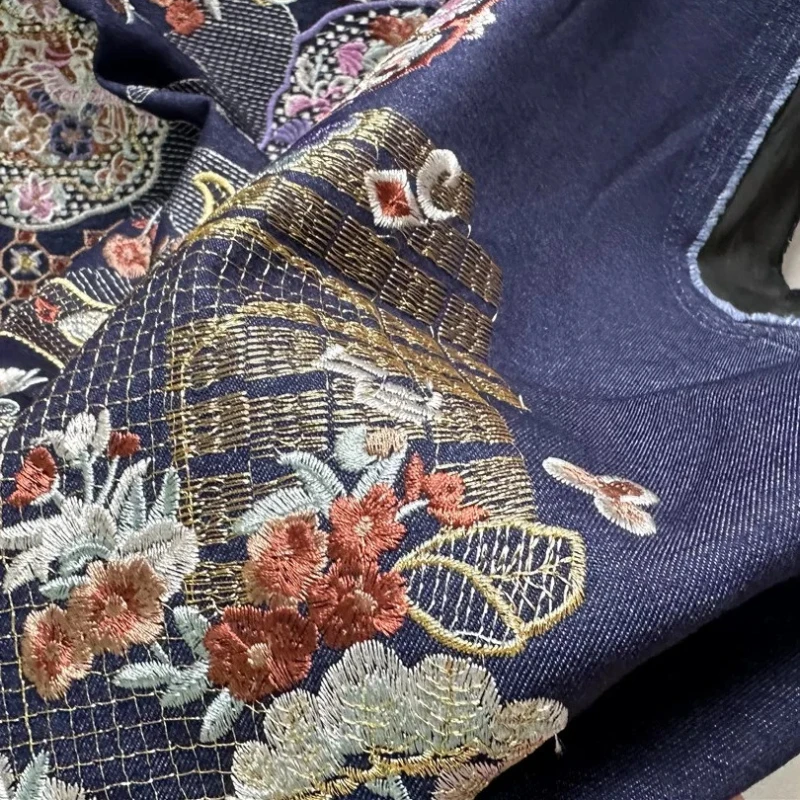 

Cotton Embroidery Fabric for Diy Sewing Handmade Pants Skirts Spring Summer Clothing Designer Cloth By The Meter