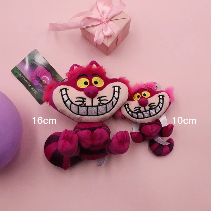 Kawaii Disney Cheshire Cat Plush Toys Alice In Wonderland Stuffed Animals Keychain For Kids Girls Woman Backpacks Cute Pendant