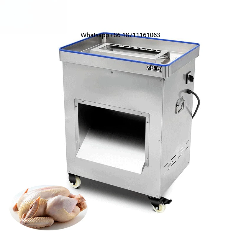 3000W High-Power Industrial Chicken/Duck/Goose Meat Slicer with Durable Toothed Blade Set Meat Slicing Dicing Machine