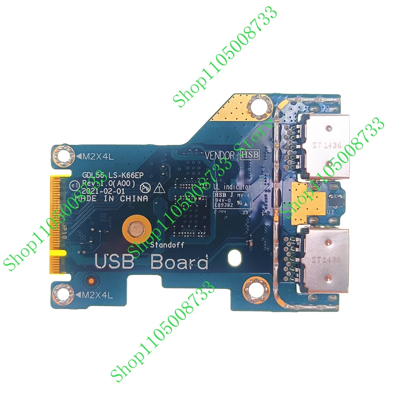 

DB НОВАЯ оригинальная замена USB-платы ввода-вывода для ноутбука Dell G15 5510 G15 5511 5515 (2021) GDL55 0PXVKJ PXVKJ GDL56 LS-K66EP 0RY7G0 RY7G0