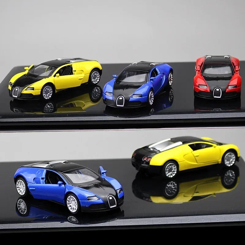 1:36 Bugatti Sportwagen Hohe Simulation Diecast Metalllegierung Modellauto Zurückziehen Sammlung Kinder Spielzeug Geschenke