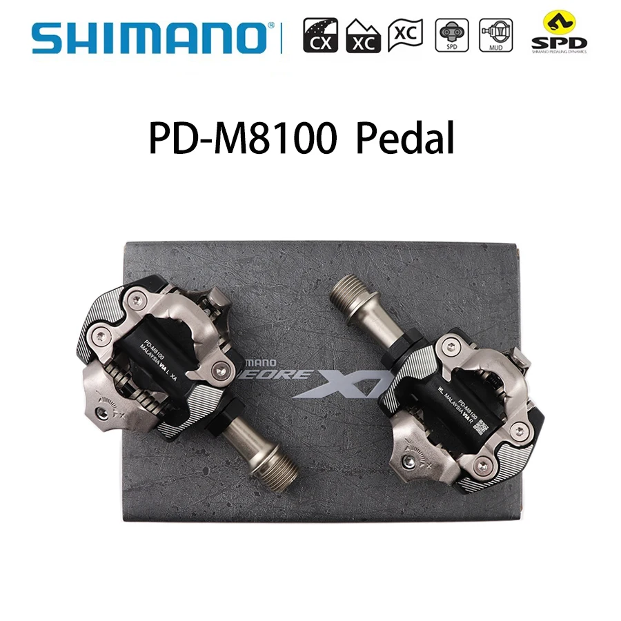 

SHIMANO XT PD-M8100 SPD Педаль Бесклипсовые гоночные педали Набор включают SM-SH51 шипы Педаль для горного велосипеда