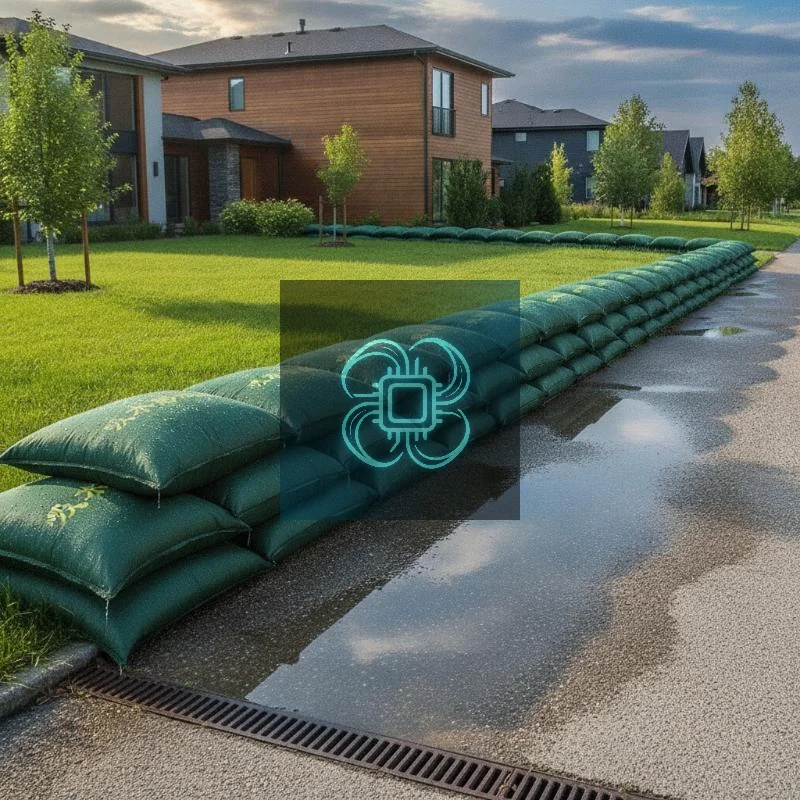 Quick Expand Self Inflating Water Absorbing Flood Control Bag, Flood Barrier Sandbag for Door Basement Garage Water Blocking