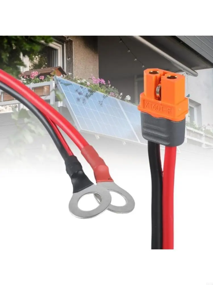 XT60i Female to O Rings Terminal Cable Wire 12AWG for UAV Battery and Solar Panel Station Connection Wire 