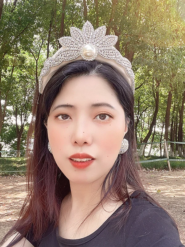 幅広パールとダイヤモンドがちりばめられたフラワーヘアバンド-レディース-ヴィンテージ-3d-大きなフラワークラウン-ヘアクリップ-快適な滑り止め装飾