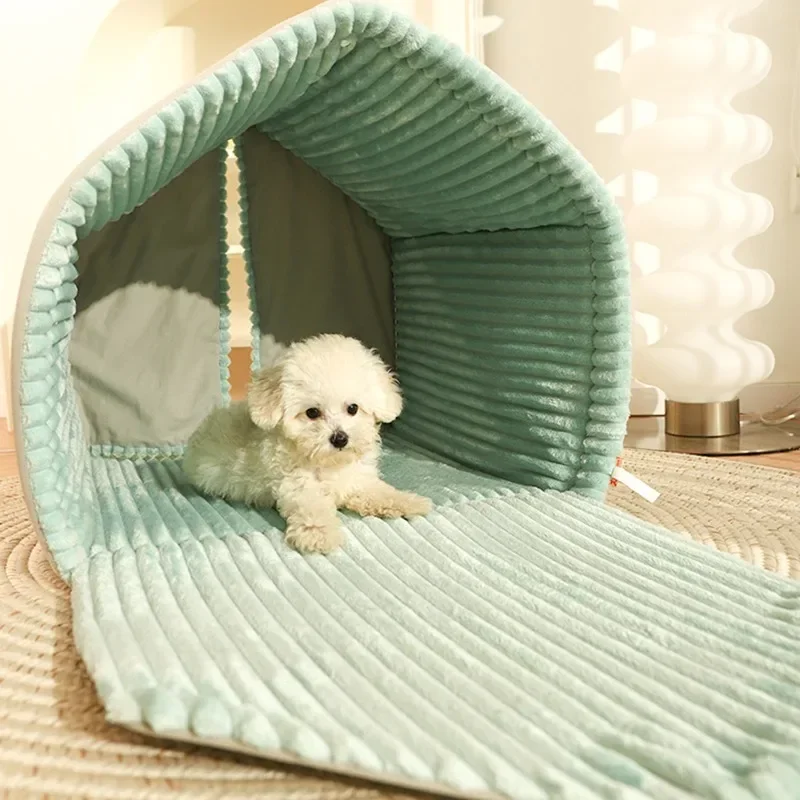 Dog Bed Cozy Cave Washable Cat Tent House with Soft Cushion Warm Funny for Small Medium Baby Pet Accessories Beds and Furniture