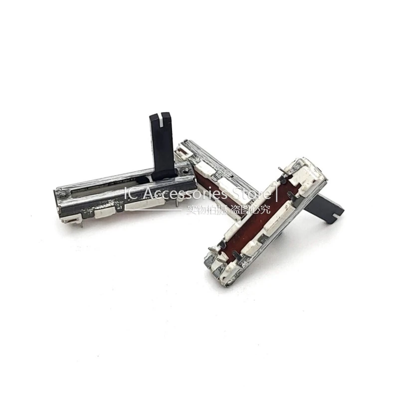 5PCS 35MM Straight Sliding Potentiometer 3.5CM Single Slide Fader B100K With Midpoint 3Pin Handle Length 20MM