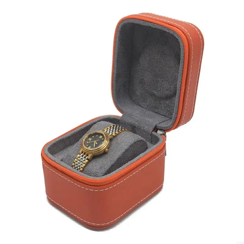 Luxuriöse Reiseuhr für Gehäuse, wasserdicht, Armbanduhr, Roll-Organizer, PU-Leder, für Armbanduhr, Schmuck, Display, kommerziell, G – Detail 2