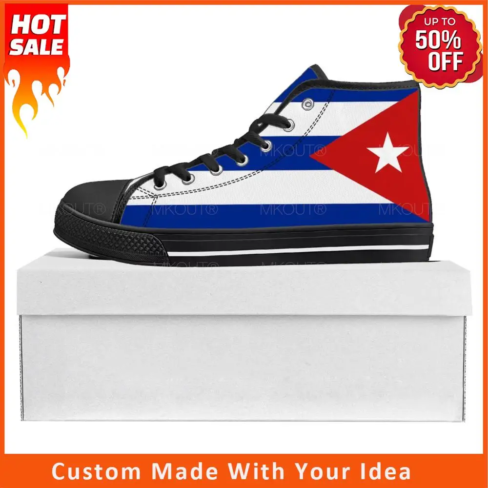 Cuban Flag High Top High Quality Sneakers Mens Womens Teenager Canvas Sneaker Cuba Casual Couple Shoes Custom Shoe