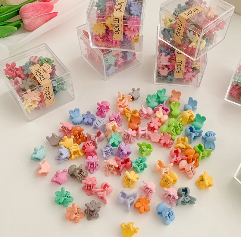 36PCS Small Baby Girls Mini Hairpin Mix Color Hair Claw Clips for Kids Hairpins Headwear Accessories Hair Crab Claw Grip Bangs