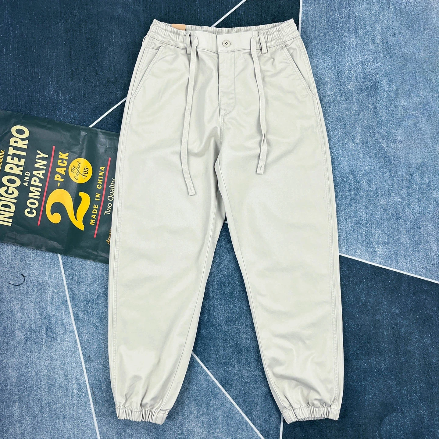 Retro legged casual pants for men, thin overalls, simple and versatile sweatpants