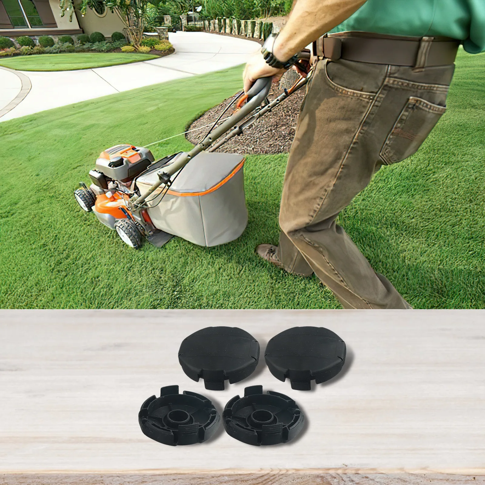 

Набор из 4 сменных крышек для триммера с леской подачи скорости 450 подходит для OEM 28820 07390 и X472000031 для наружного использования