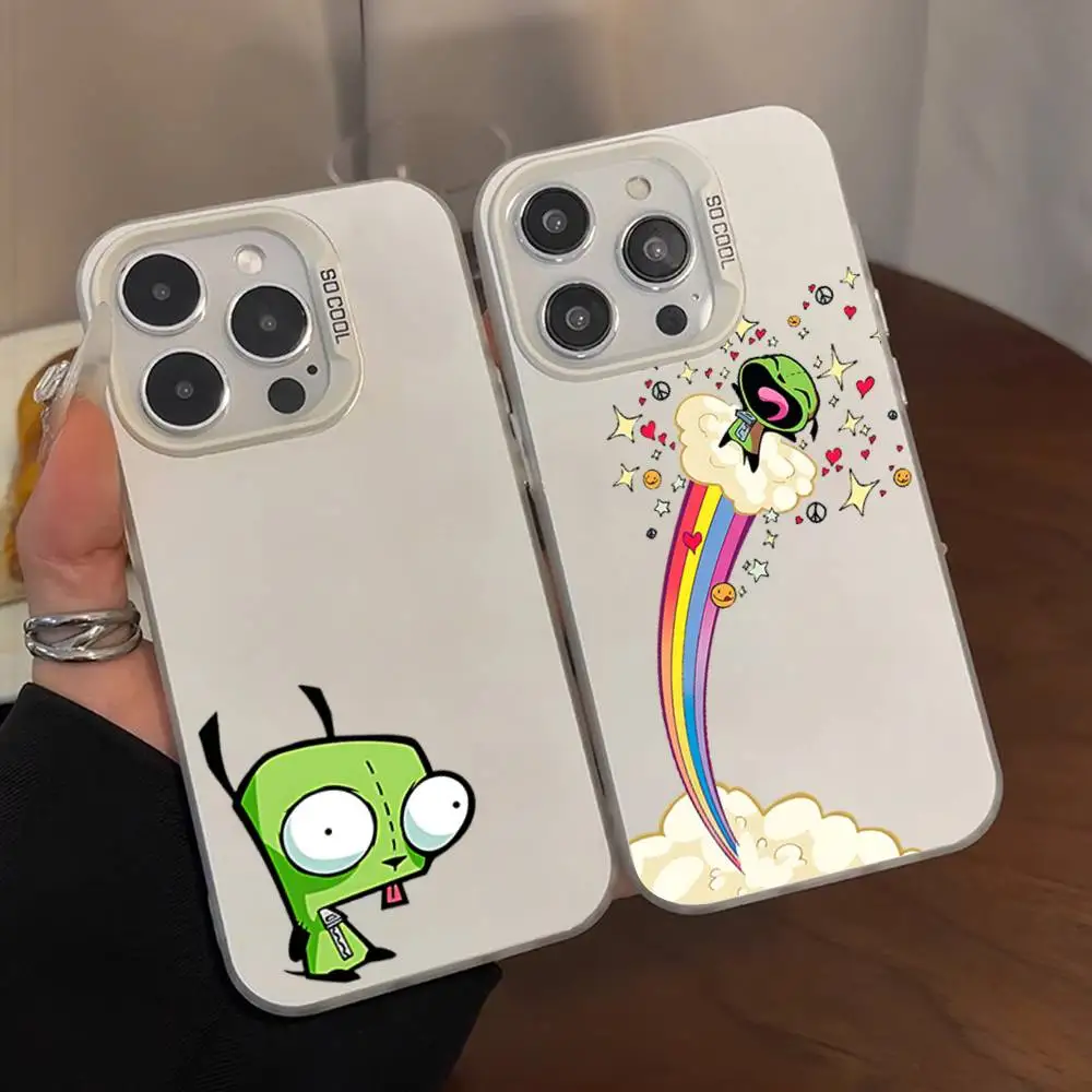 I-Invader Zim Cartoon Handyhülle für iPhone 17 16 15 11 12 13 14 Pro Max 16 Plus 12 Mini 7 8 XR XS 15Pro MAX Hülle