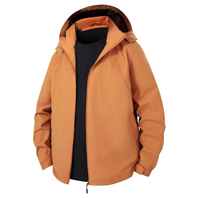 

Men's Solid Color Autumn and Winter Hooded Zipper Pocket Cardigan Fashionable Casual Loose Top