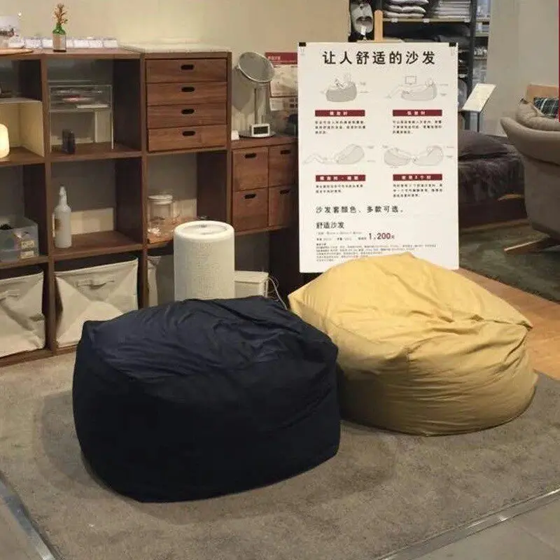 Sofás Puff de Diseño para Dormitorio, Sofás Reclinables para Sala de Estar, Relleno de Lujo para Puff, Muebles Nórdicos