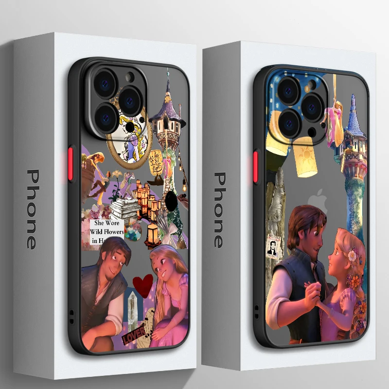

Movie Disney Princess Rapunzel For Apple iPhone 15 14 13 12 Mini 11 Pro XS MAX XR X 8 7 SE Plus Frosted Translucent Phone Case