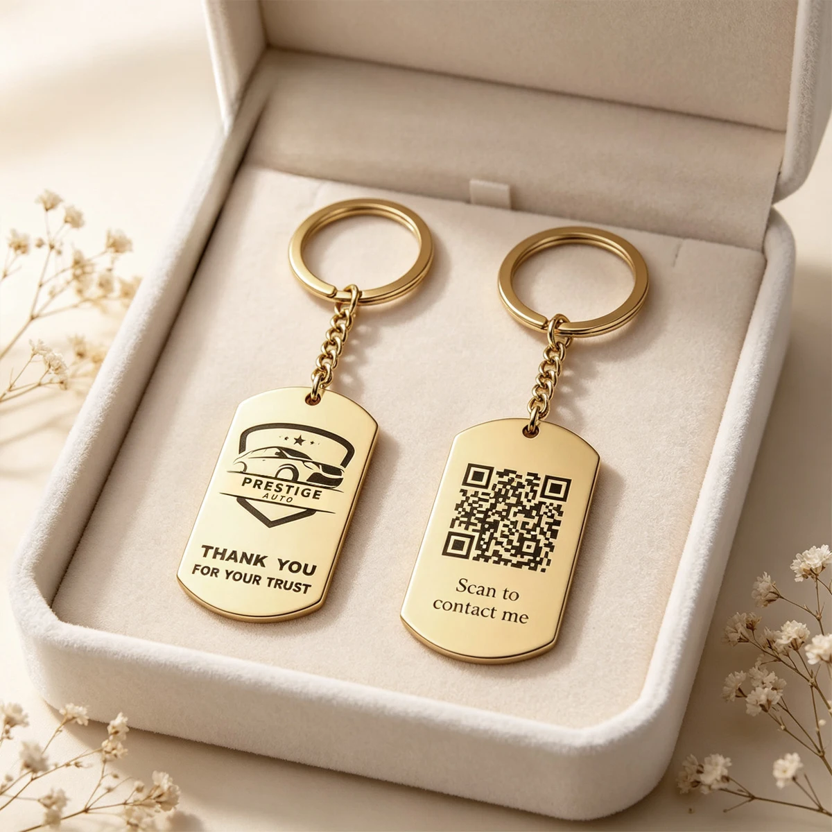 Custom Car Dealership Keychain, Auto Dealer Logo Tag, New Owner Salesman Appreciation Gift