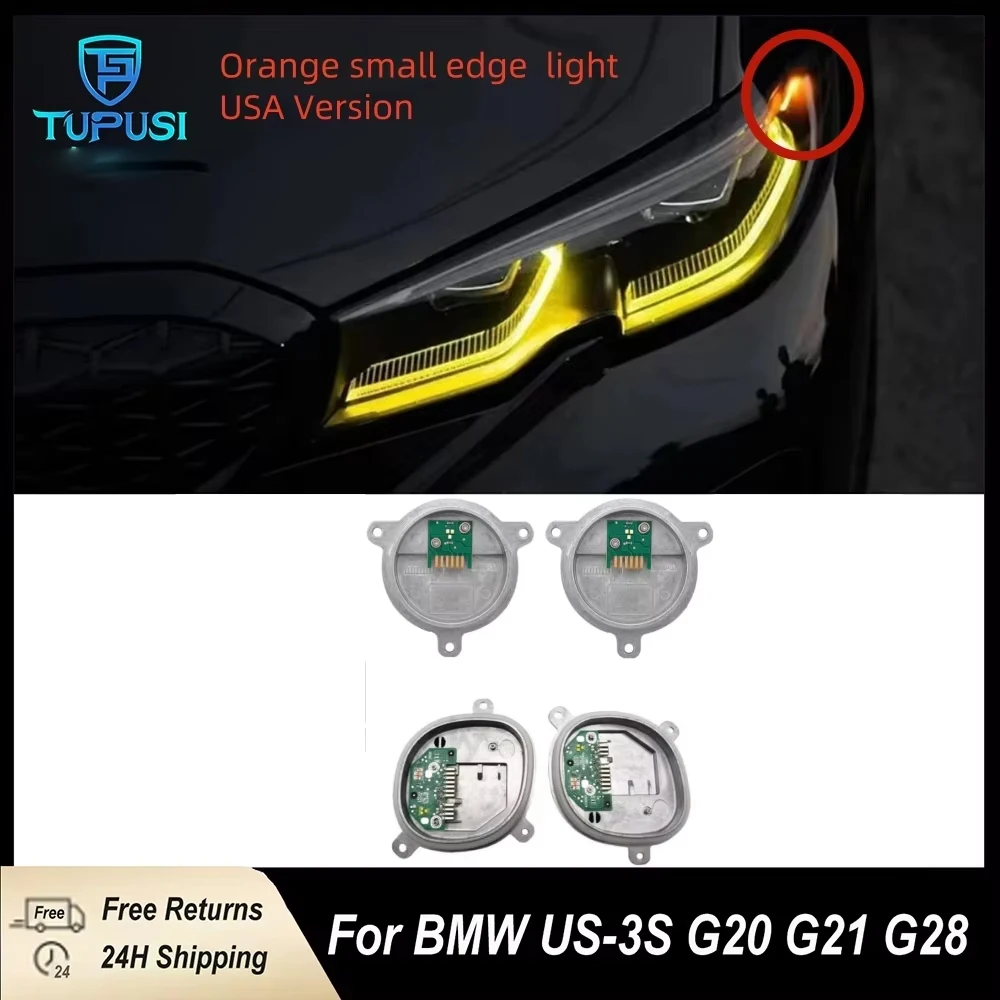 Image of Laser-Goldgelbes DRL-Modul für BMW 3er G20 G21 G28 Tagfahrlicht Links+Rechts Blinker Breitenleuchte Plug & Play
