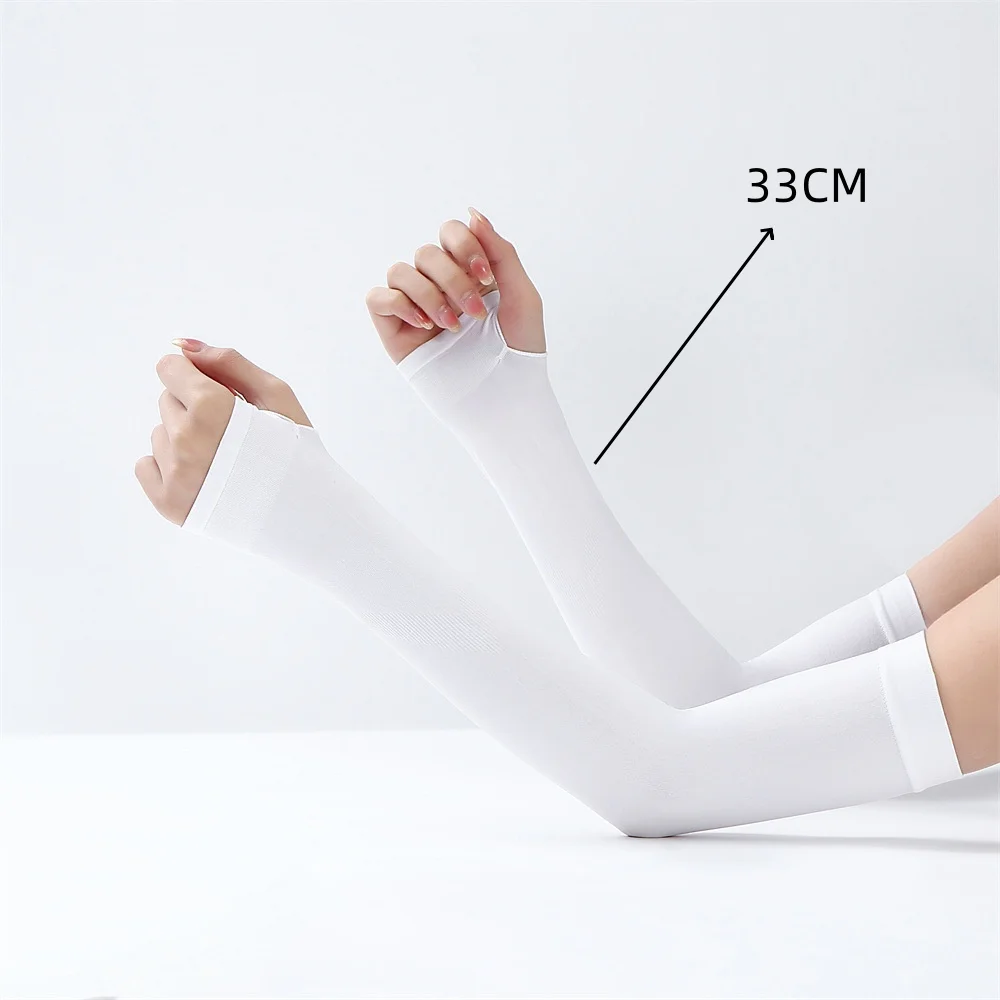 Cycling Arm Sleeves Ice Silk Anti-Uv Sunscreen Hand Protector Cover Running Fishing Arm Sleeve Outdoor Sport Arm Warmers Unisex