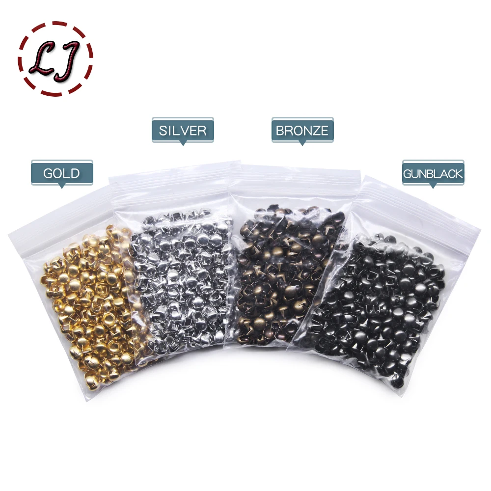 1 PACK Runde Kupfer Dome Nieten Spike Studs Spots Nailhead Punk Rock DIY Leder Handwerk Für Schuhe Kleidung Tasche Teile dekoration