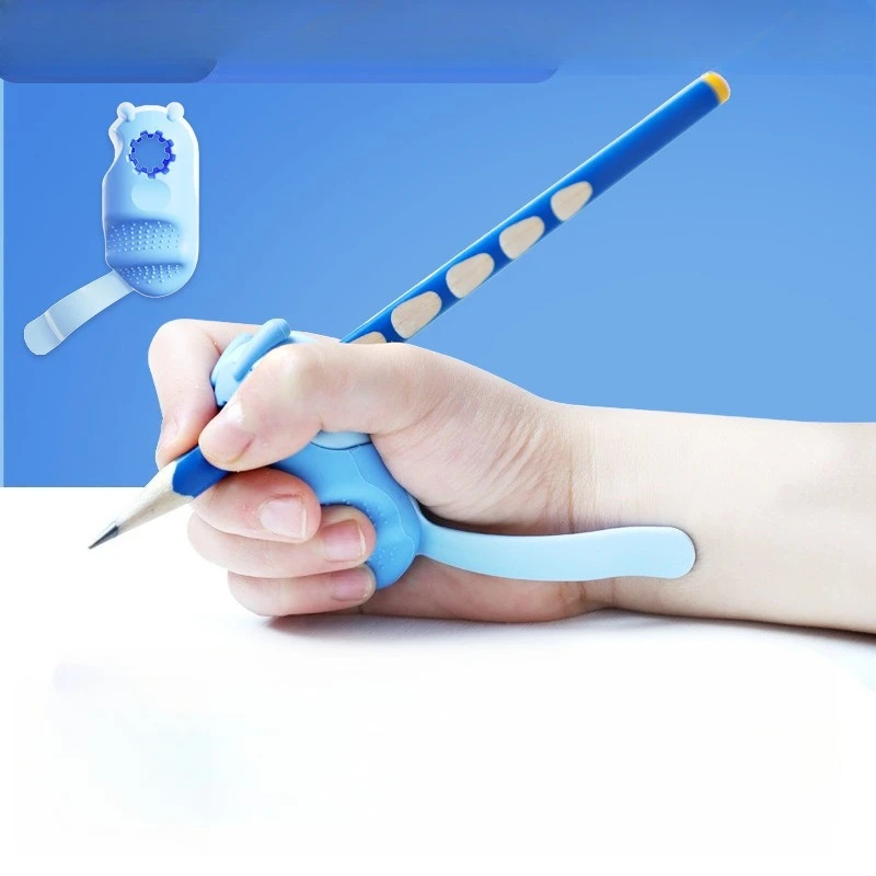 Kids Anti Hook Wrist Pencil Grip Corrector Beginner Writing Posture Correction Tool Soft Silicone Primary School Stationery - view 5