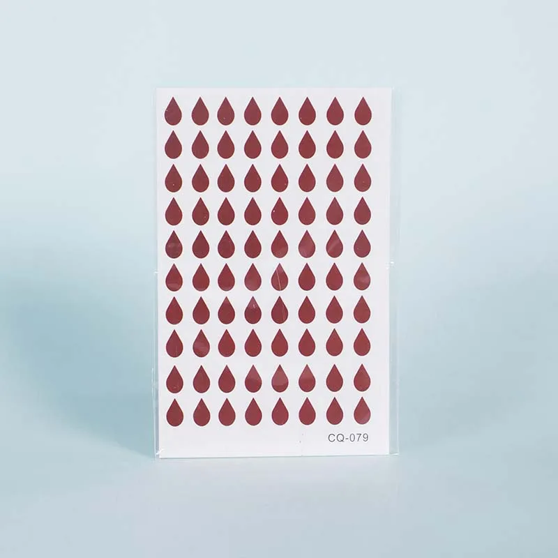 Red Teardrop-shaped Forehead Temporary Tattoo Sticker, Long-lasting Waterproof, Realistic Non-reflective Fake Tattoo, for Women