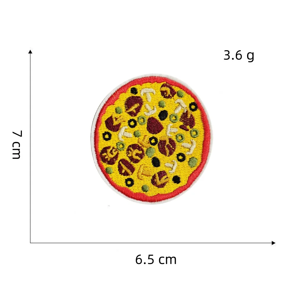 1 szt. Haftowane kreskówkowe naszywki do pizzy naprasowanki na urocze ubranka naklejki DIY Jeans swetry plecak buty Appliques Food znaczek