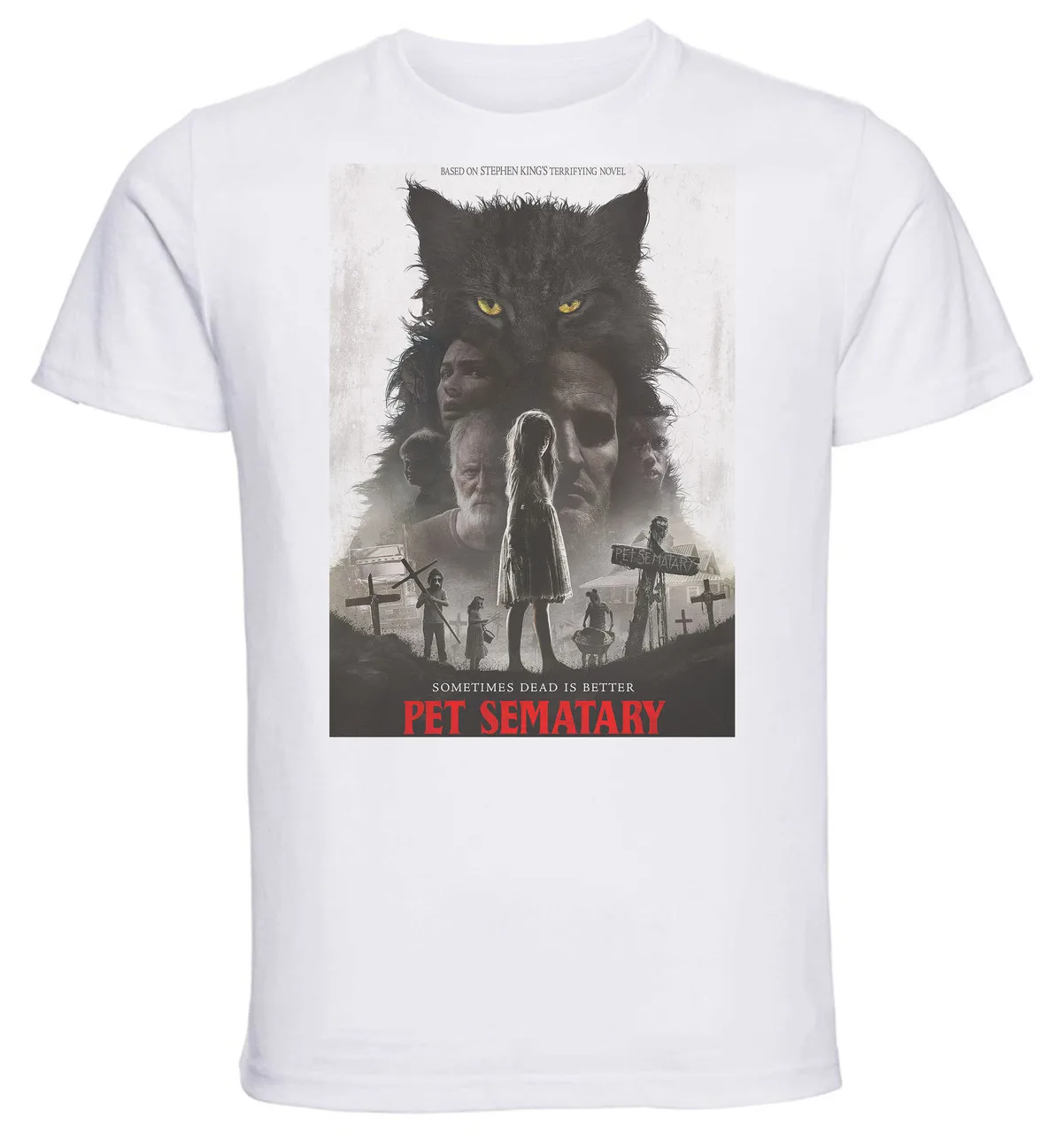 T-shirt Unisex - White - Pet Sematary Playbill C