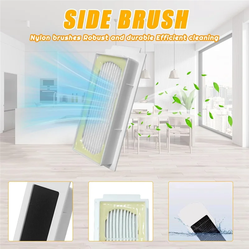 ABUS-para ECOVACS DEEBOT T30S Robot aspirador Cepillo Lateral principal filtros Hepa paño de mopa almohadillas bolsas de polvo piezas de repuesto