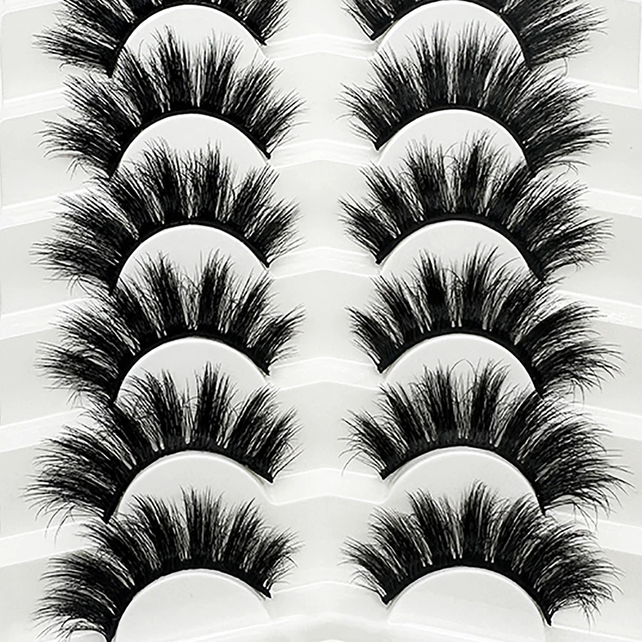 Störerischer 'Unordentlicher Wind' |   7-Paar Cross-Cross Falsche Wimpern Set, Interpretation der 8D Biomimetischen Balance zwischen Übertriebener Schwung und Ausgefallener Formgebung