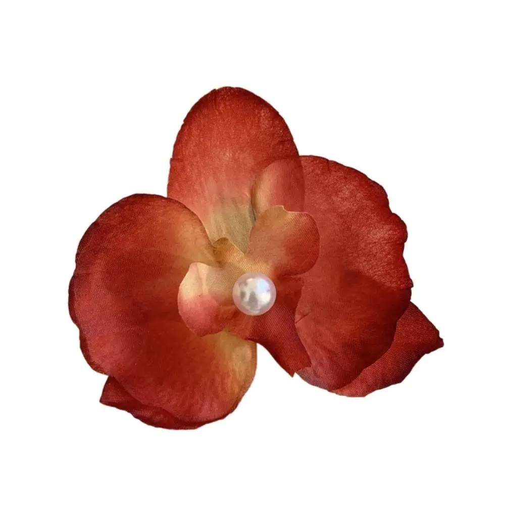 Cloth Butterfly Flower Hair Clip Butterfly Orchid Korean Style Orchid Flower Hairpin Headdress Bohemian Style Girl Hair Clip