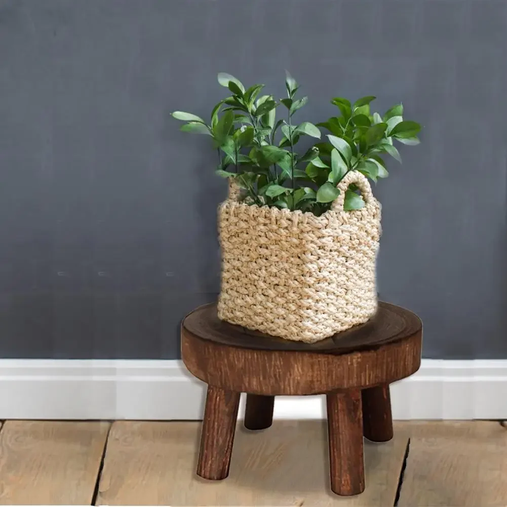 Wooden Plant Stand Flower Pot Base Holder Stool For Indoor Outdoor Flower Pot Stand Free Standing Bonsai Holder Home Balcony