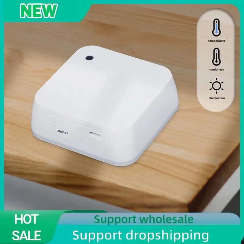 Solid Tuya Smart Home Sensor Zigbee Temperature And Humidity Sensor App Remote Monitoring Light Sensor Detector